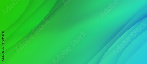 Green and blue color abstract wide background