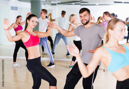 People dancing at dance class