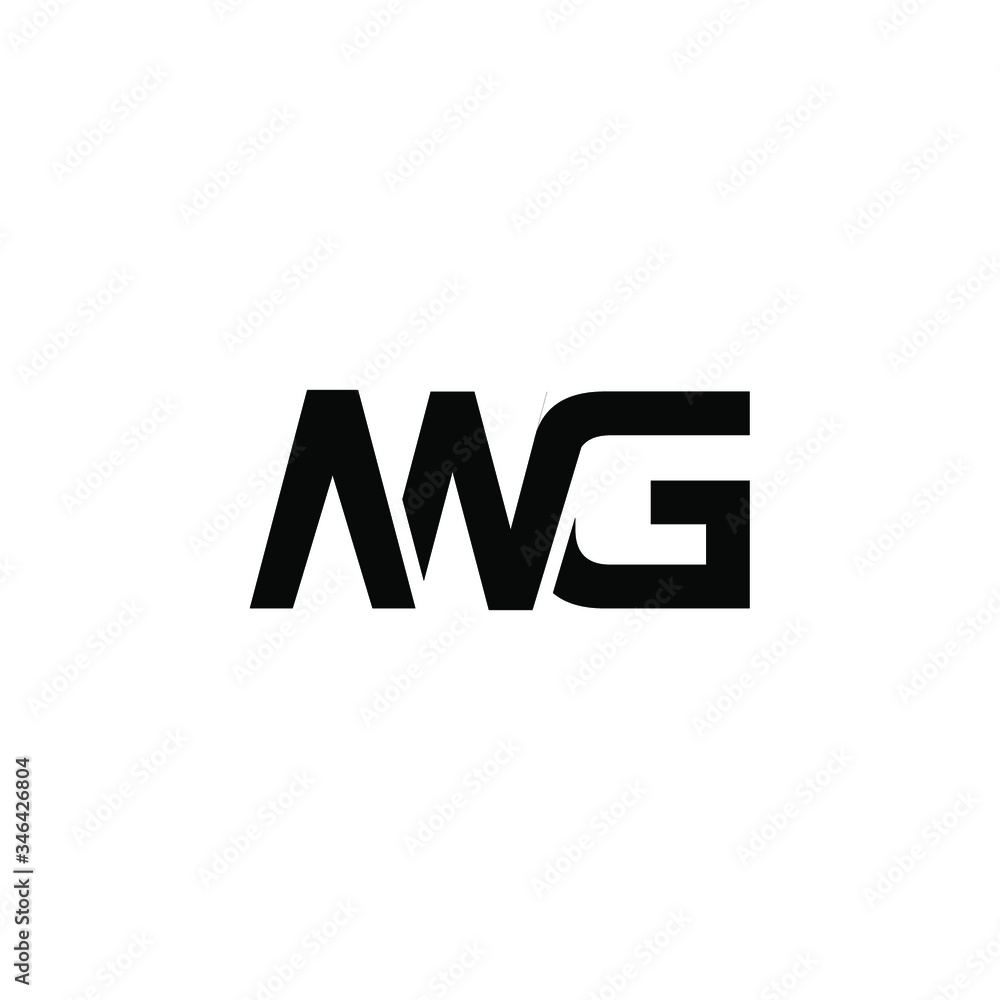 Obraz premium awg letter original monogram logo design