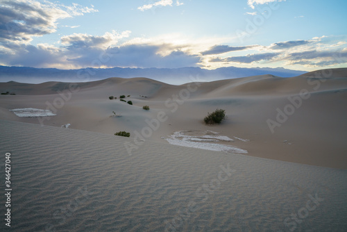 mesquite flat sand dunes in death valley national park in california  usa