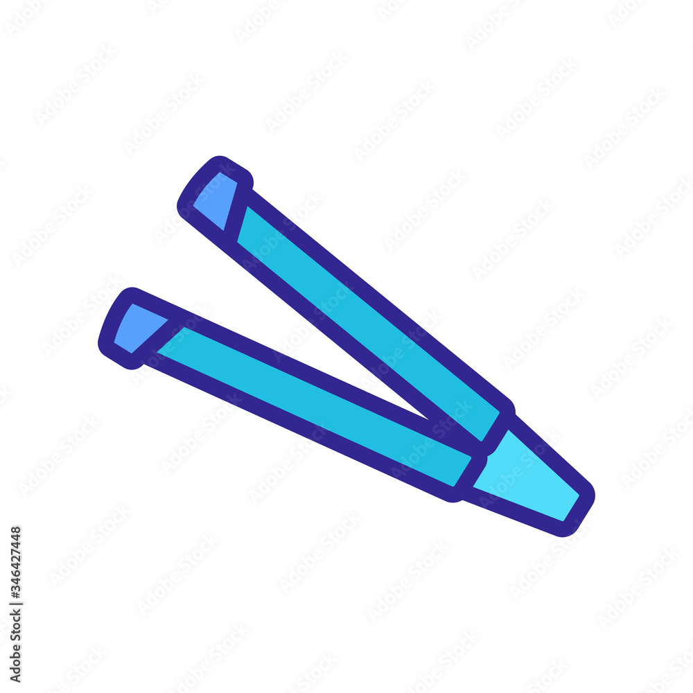 double hair curler icon vector. double hair curler sign. color symbol illustration double hair curler icon vector. double hair curler sign. color symbol illustration