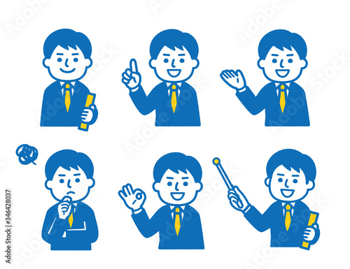 Suit men poses set