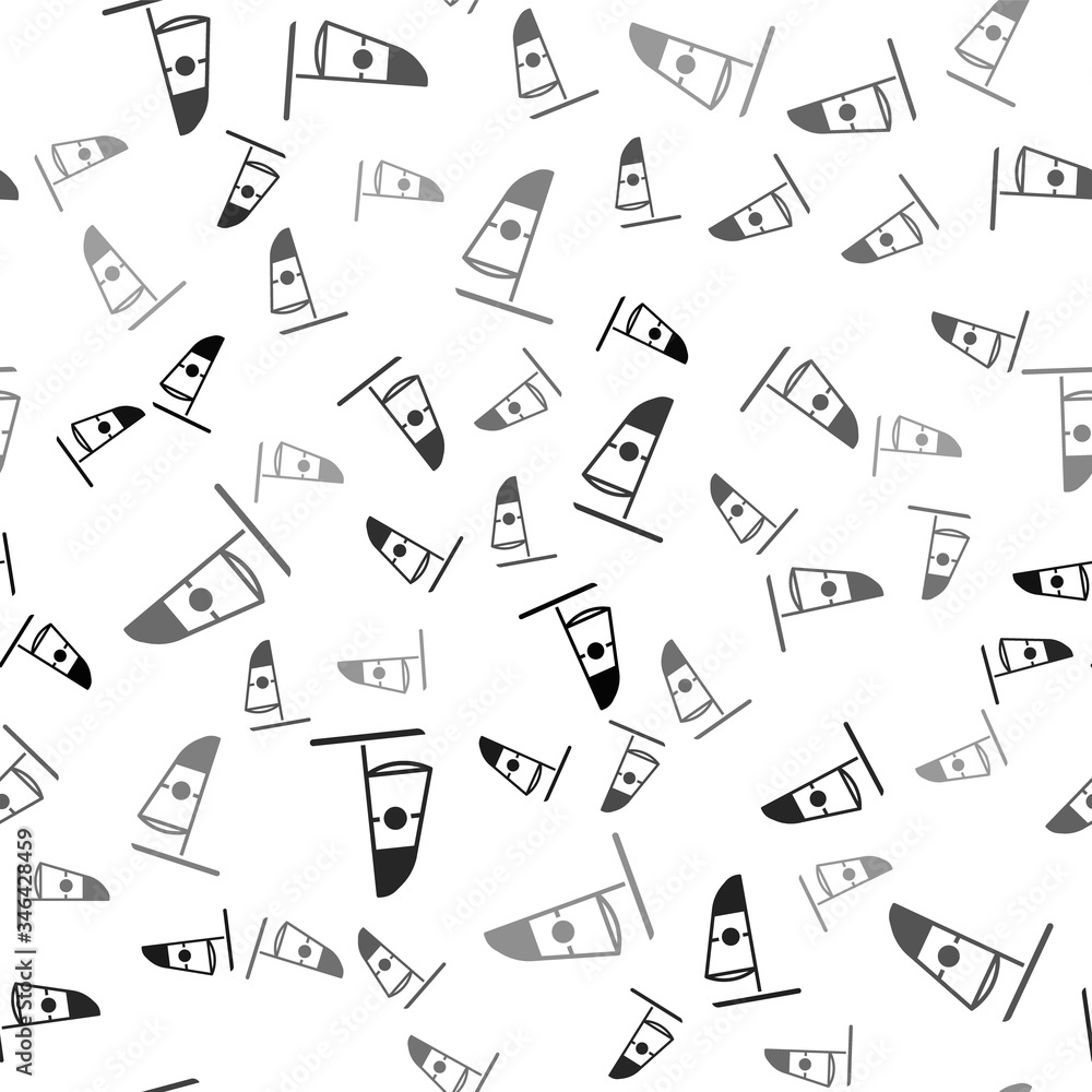 Black Windsurfing icon isolated seamless pattern on white background. Vector Illustration Black Windsurfing icon isolated seamless pattern on white background. Vector Illustration