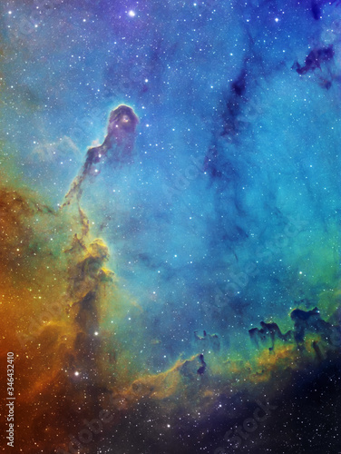 Fototapeta Naklejka Na Ścianę i Meble -  The Elephant's Trunk Nebula (IC 1396) concentration of interstellar gas and dust in the constellation Cepheus. 