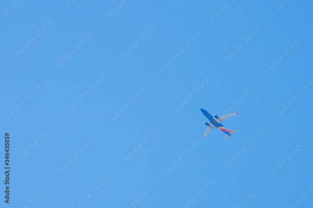 airplane flying in the sky of San Diego (USA) airplane flying in the sky of San Diego (USA)