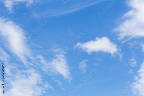 clear blue sky with white clouds in a sunny day illustration 