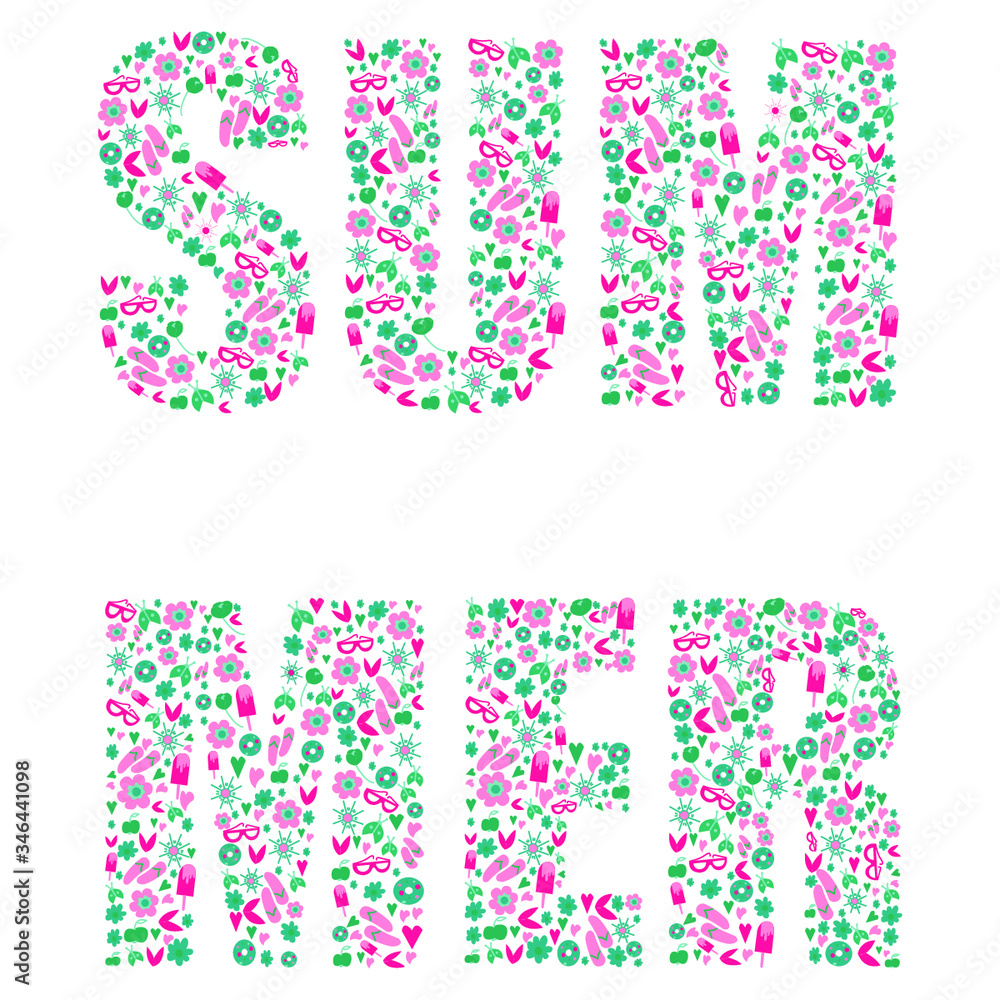 Summer sale, hand drawing lettering Summer sale, hand drawing lettering