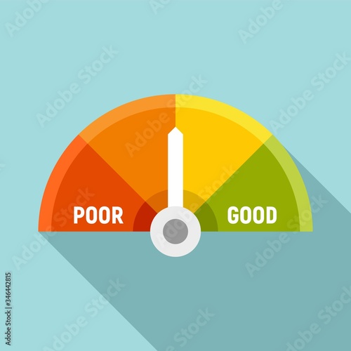 Medium credit score icon. Flat illustration of medium credit score vector icon for web design