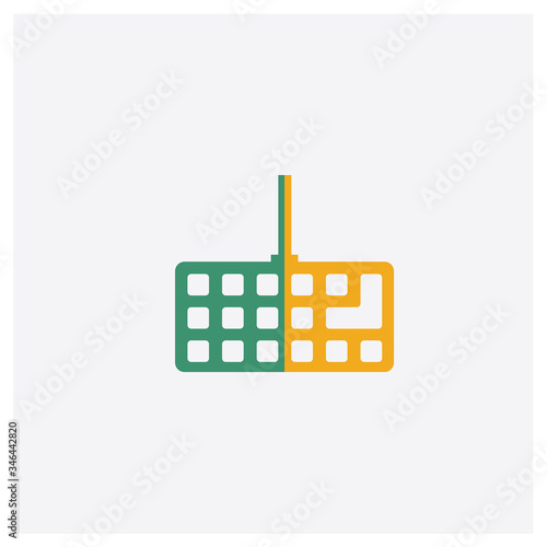 Keylogger concept 2 colored icon. Isolated orange and green Keylogger vector symbol design. Can be used for web and mobile UI/UX