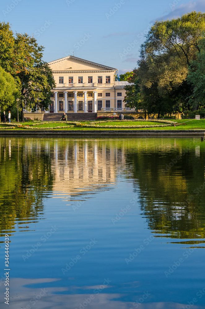 View through the pond to the Yusupov Palace View through the pond to the Yusupov Palace