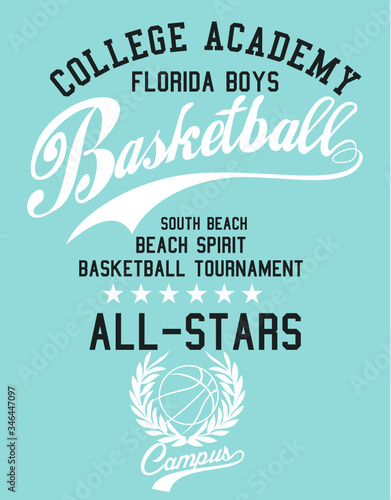 American college Athletic Academy print and embroidery graphic design vector art
