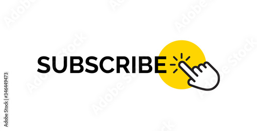Subscribe message button simple icon web interface design element for app