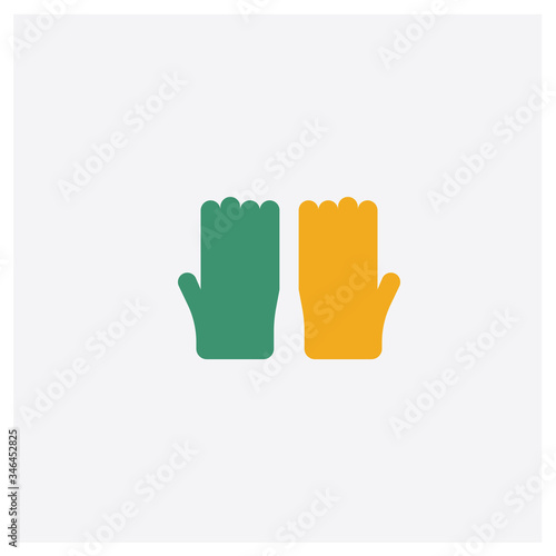 Voluntary Service concept 2 colored icon. Isolated orange and green Voluntary Service vector symbol design. Can be used for web and mobile UI/UX