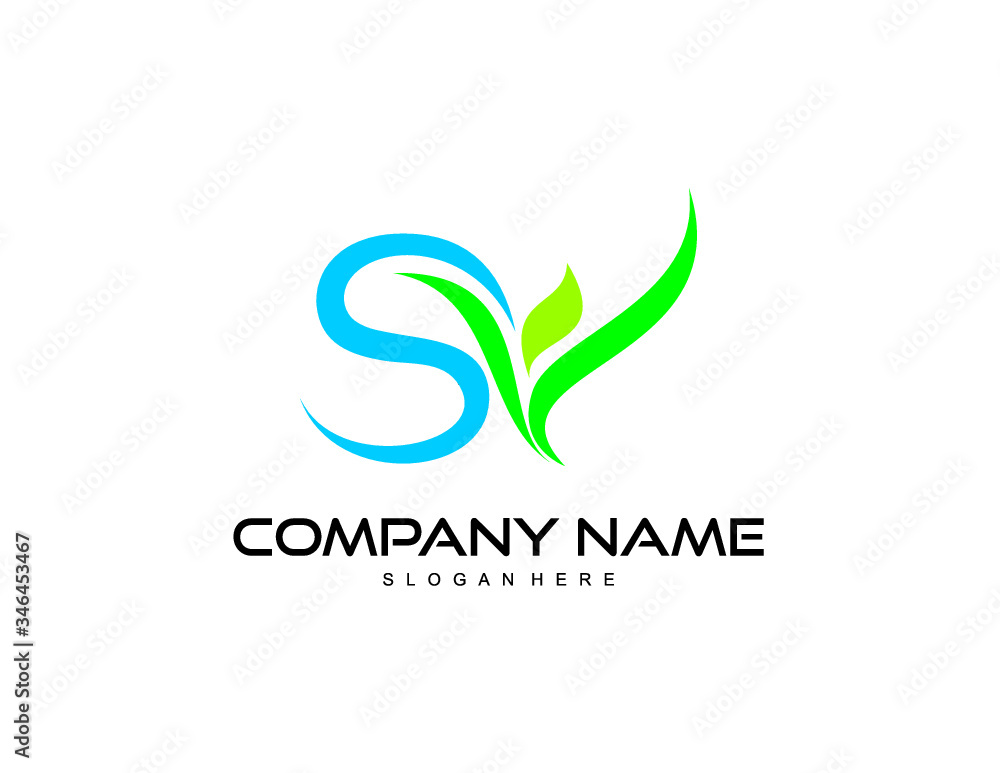 SV logo design vector SV logo design vector