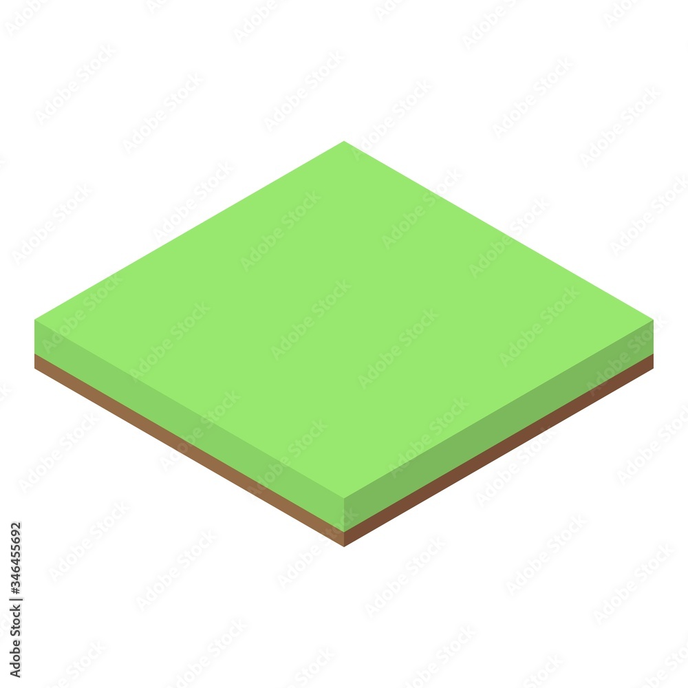 Green grass decorative icon. Isometric of green grass decorative vector icon for web design isolated on white background Green grass decorative icon. Isometric of green grass decorative vector icon for web design isolated on white background