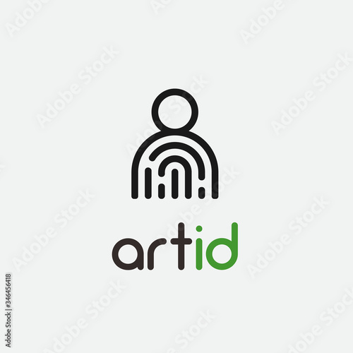 human fingerprint logo / fingerprint vector