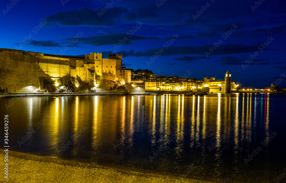 Collioure Inner Harbour at Night