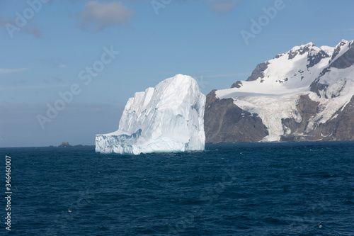 Antarctica landscape with iceberg on a sunny winter day