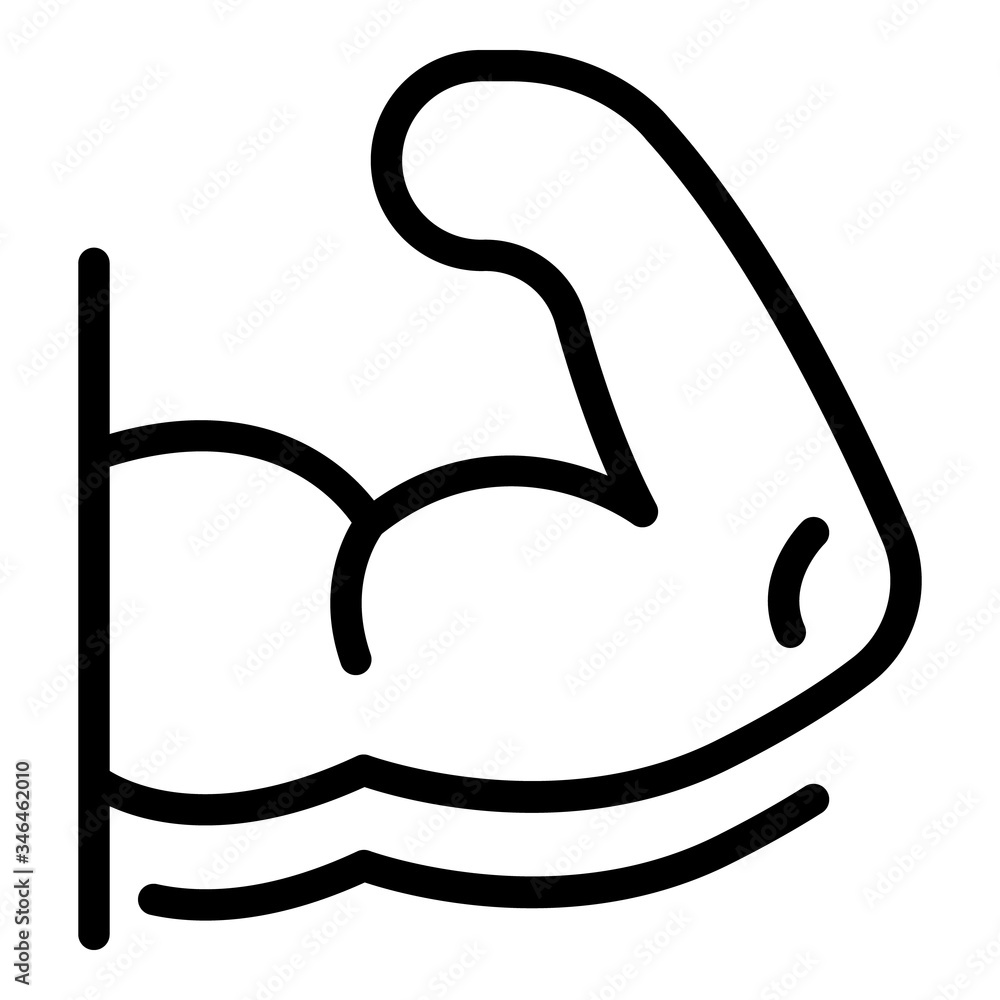 Arm muscles icon. Outline arm muscles vector icon for web design isolated on white background Arm muscles icon. Outline arm muscles vector icon for web design isolated on white background