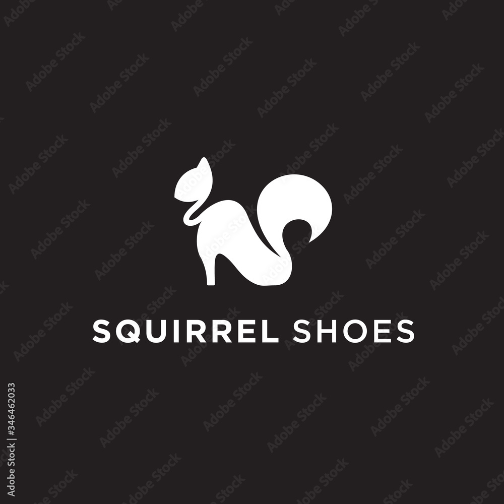 squirrel shoe logo / shoe vector