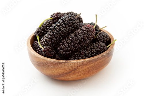 fresh and ripe mulberries background