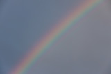Rainbow in stormy sky