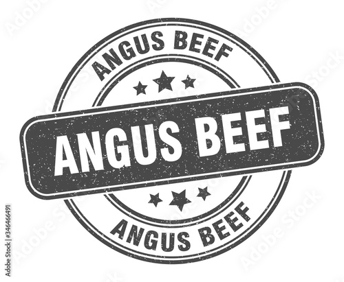 angus beef stamp. angus beef label. round grunge sign