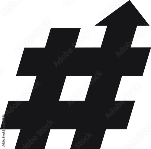 hashtag symbol with arrow