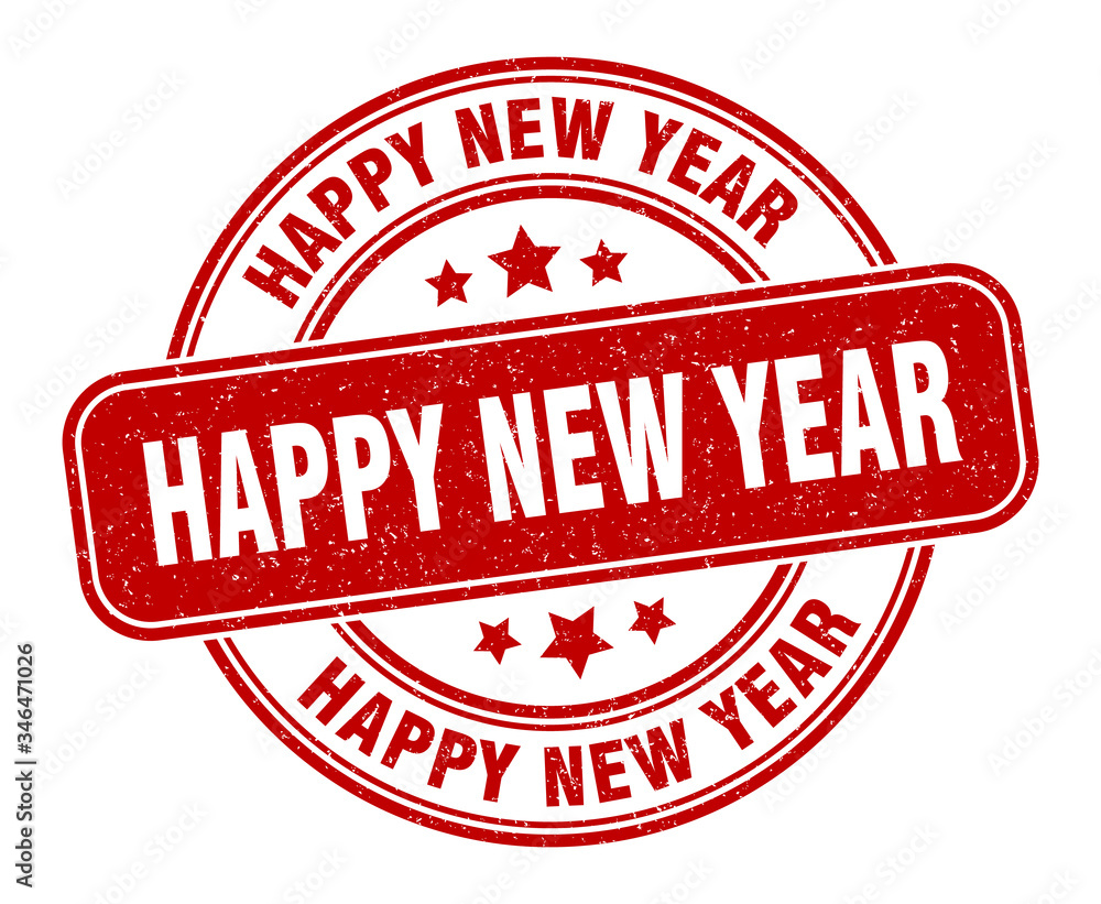 happy new year stamp. happy new year label. round grunge sign happy new year stamp. happy new year label. round grunge sign