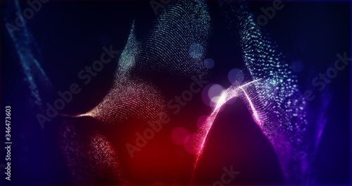 Beautiful waves shapes abstract background