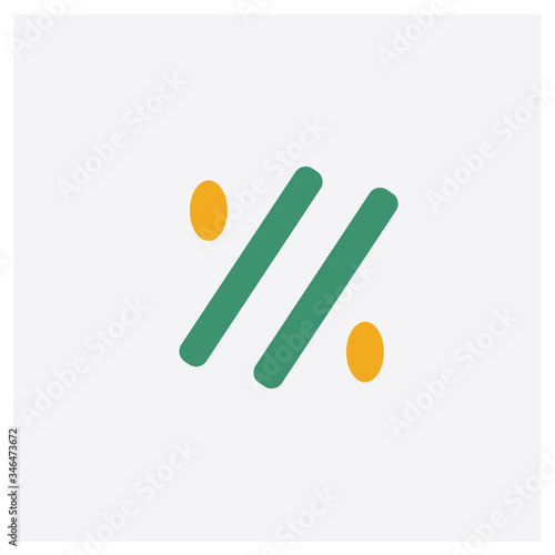 Simile concept 2 colored icon. Isolated orange and green Simile vector symbol design. Can be used for web and mobile UI/UX