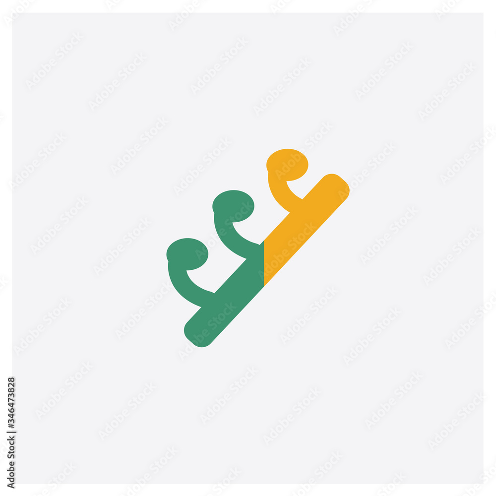 Thirty second note rest concept 2 colored icon. Isolated orange and green Thirty second note rest vector symbol design. Can be used for web and mobile UI/UX Thirty second note rest concept 2 colored icon. Isolated orange and green Thirty second note rest vector symbol design. Can be used for web and mobile UI/UX