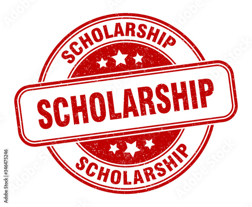 scholarship stamp. scholarship round grunge sign. label
