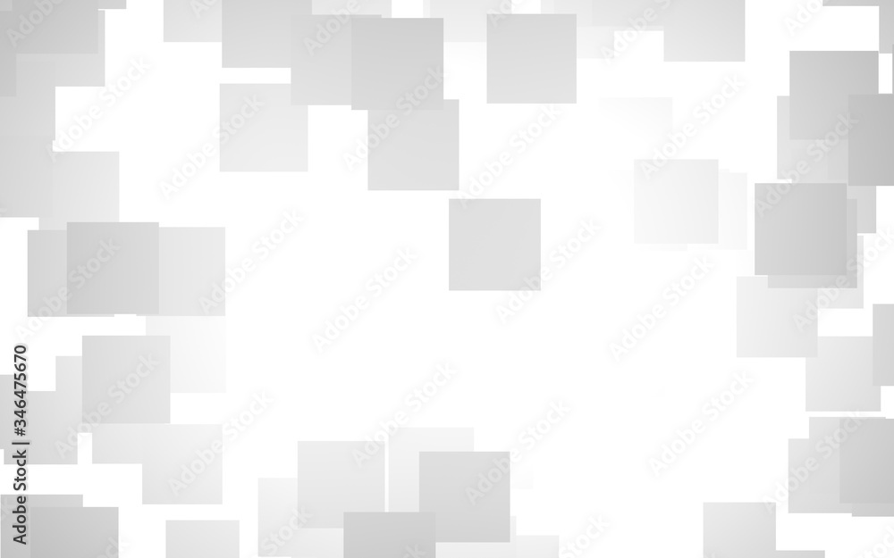 White abstract background. Misty backdrop with grey squares. 3D illustration