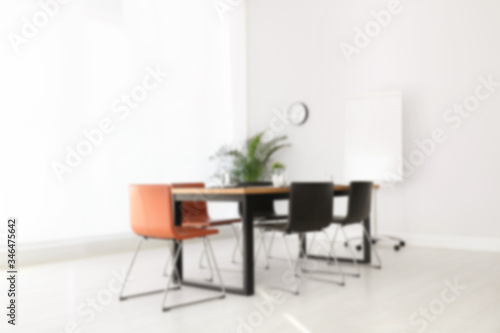 Blurred view of modern office interior