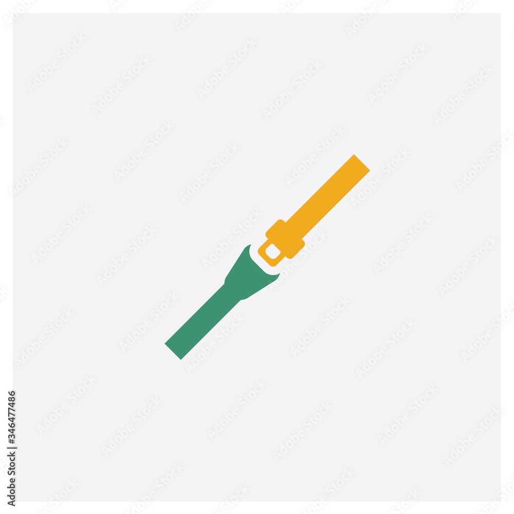 Car Seat Belt concept 2 colored icon. Isolated orange and green Car Seat Belt vector symbol design. Can be used for web and mobile UI/UX Car Seat Belt concept 2 colored icon. Isolated orange and green Car Seat Belt vector symbol design. Can be used for web and mobile UI/UX