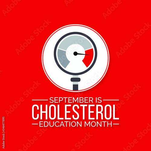 Vector illustration on the theme of National Cholesterol education month observed each year during September.