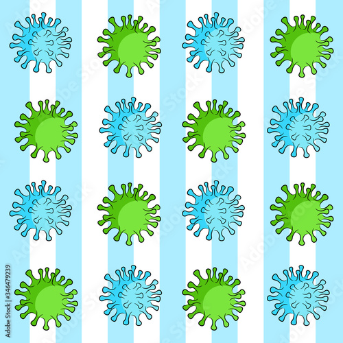 Coronavirus pattern background. Coronaviruses are a large family of viruses ranging from the common cold to much more serious diseases
