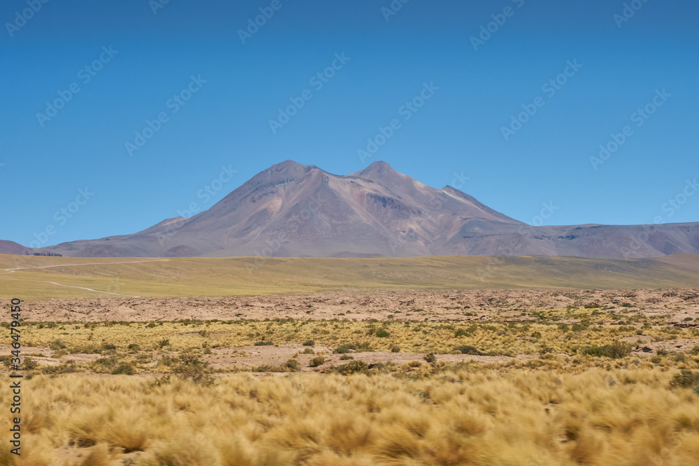 Surroundings and way to Red Rock. Flamingos National Reserve Conaf. San Pedro de Atacama, Antofagasta - Chile. Desert. Andes Range & Route 23. Surroundings and way to Red Rock. Flamingos National Reserve Conaf. San Pedro de Atacama, Antofagasta - Chile. Desert. Andes Range & Route 23.