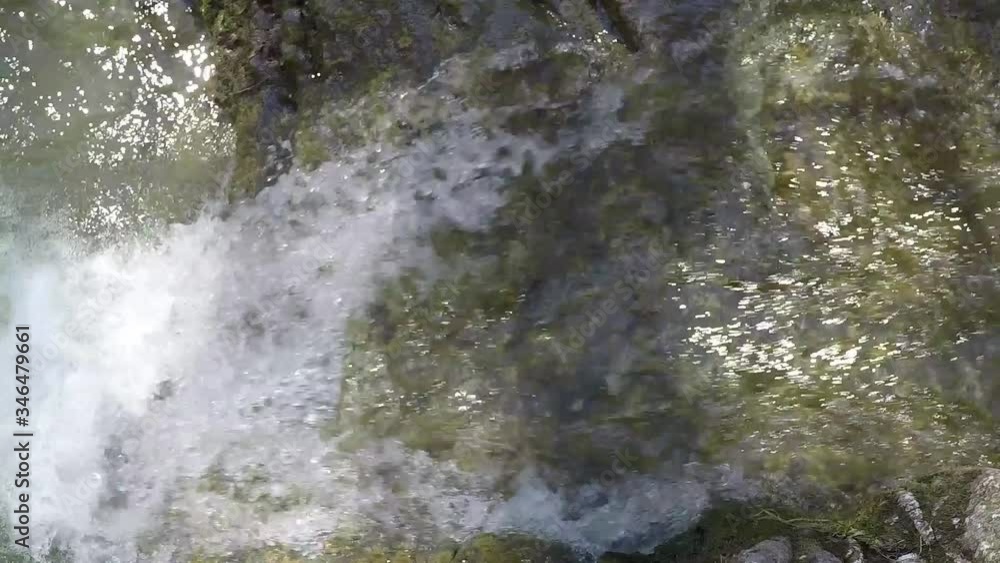 Caucasus, Ossetia. Midagrabin Gorge. Waterfall on a mountain stream. Caucasus, Ossetia. Midagrabin Gorge. Waterfall on a mountain stream.