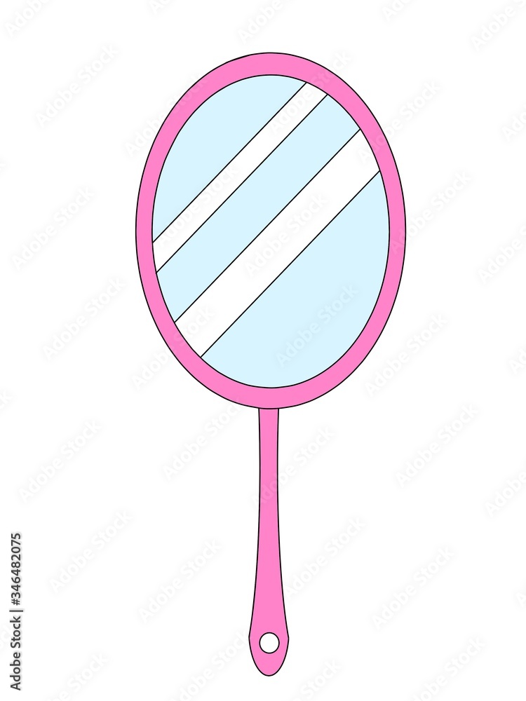 illustration of a hand mirror illustration of a hand mirror