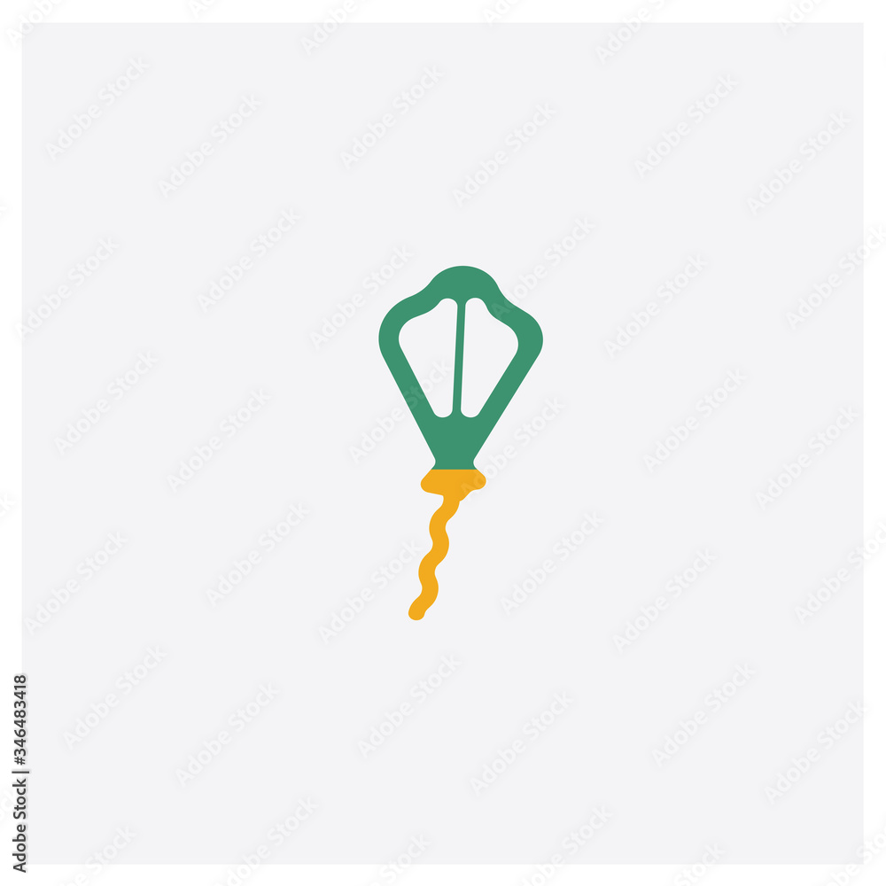 Kite concept 2 colored icon. Isolated orange and green Kite vector ...