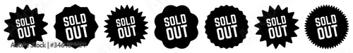 Sold Out Tag Black | Icon | Sticker | Deal Label | Variations