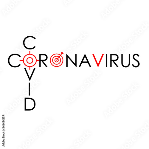 Coronavirus. People are targeted by the virus, a target for the virus.Concept of an infection outbreak. Pandemic. Vector