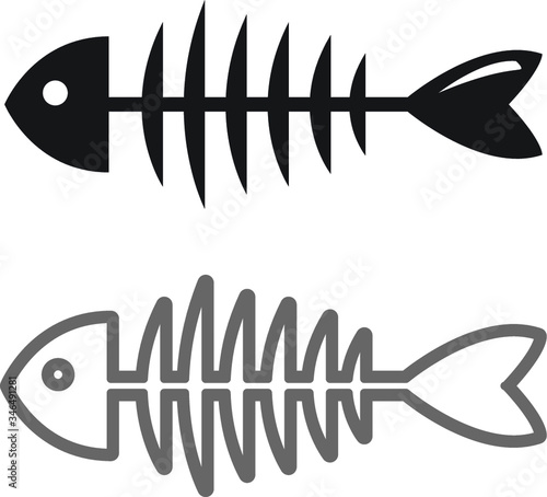 Fish bone vector icon