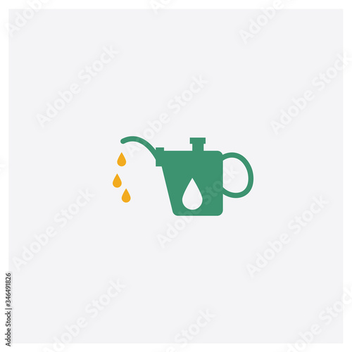 Oiler concept 2 colored icon. Isolated orange and green Oiler vector symbol design. Can be used for web and mobile UI/UX