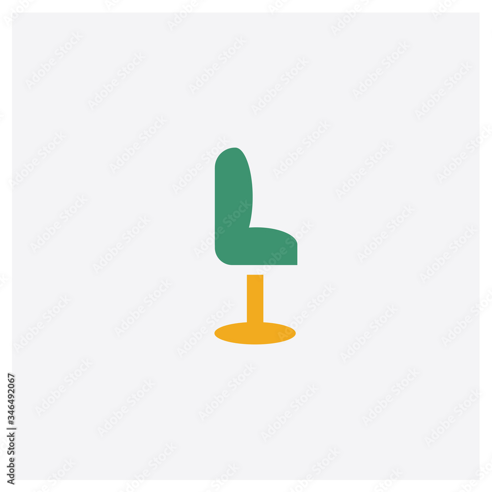 Beauty Salon Chair concept 2 colored icon. Isolated orange and green Beauty Salon Chair vector symbol design. Can be used for web and mobile UI/UX Beauty Salon Chair concept 2 colored icon. Isolated orange and green Beauty Salon Chair vector symbol design. Can be used for web and mobile UI/UX
