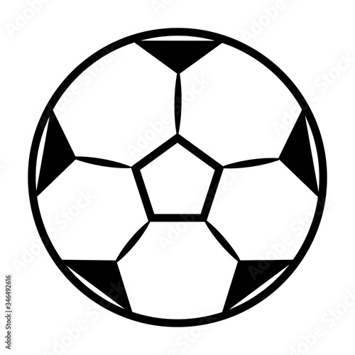 Soccer ball or football flat vector icon