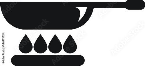 Frying pan or skillet and wok on stove cooking vector icon