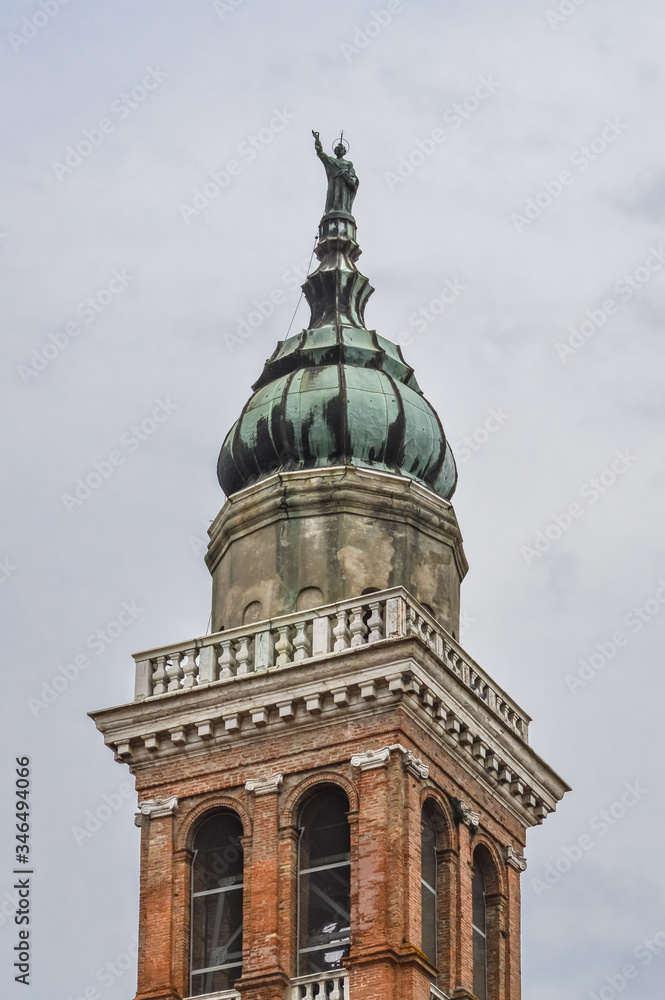 Italian Bell Tower in Adria, Rovigo, Italy